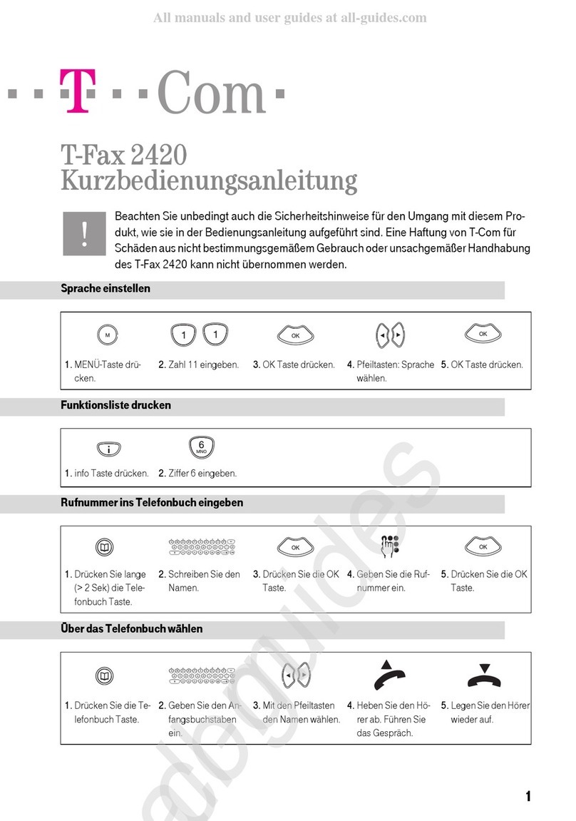 T-COM T-Fax 2420 User manual