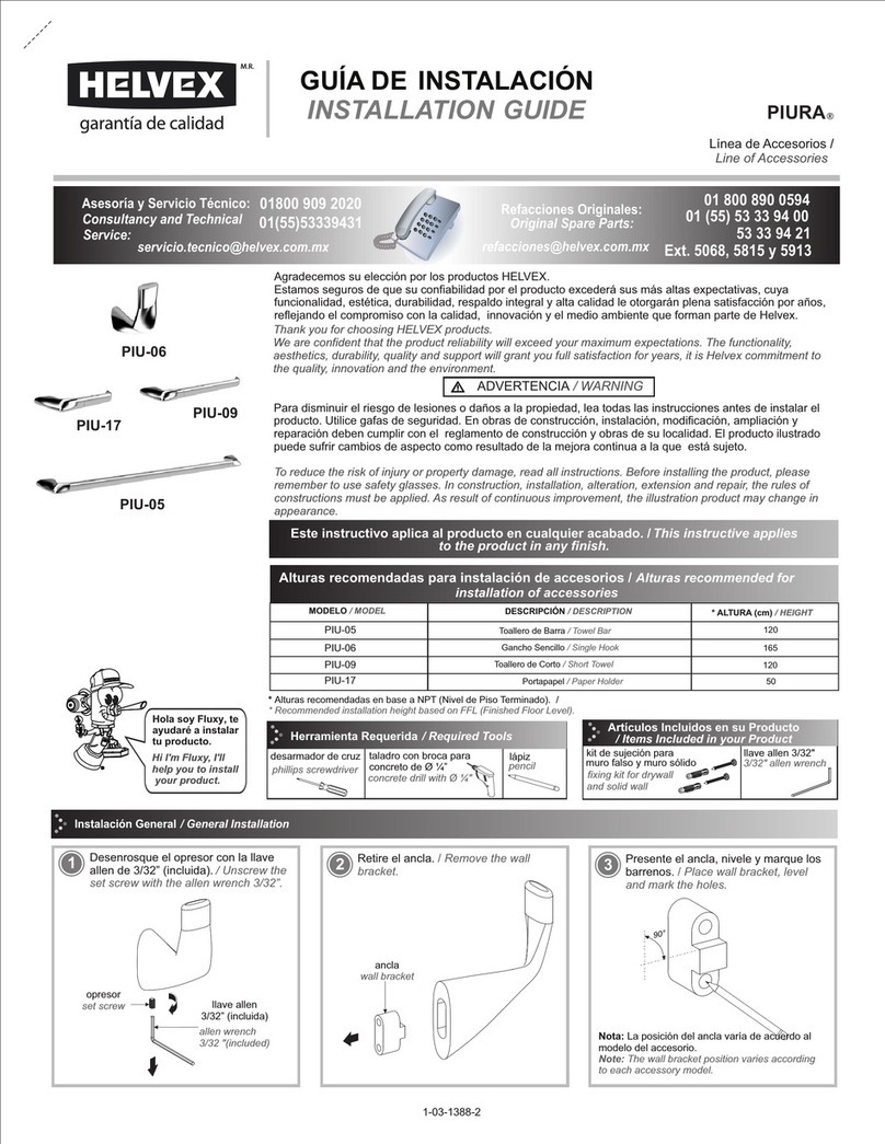 Helvex PIURA PIU-05 User manual