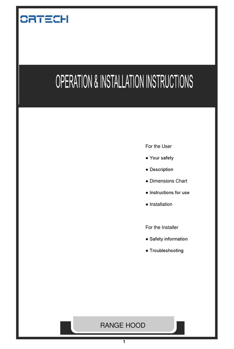 Ortech Y-H2 Operation & installation instructions