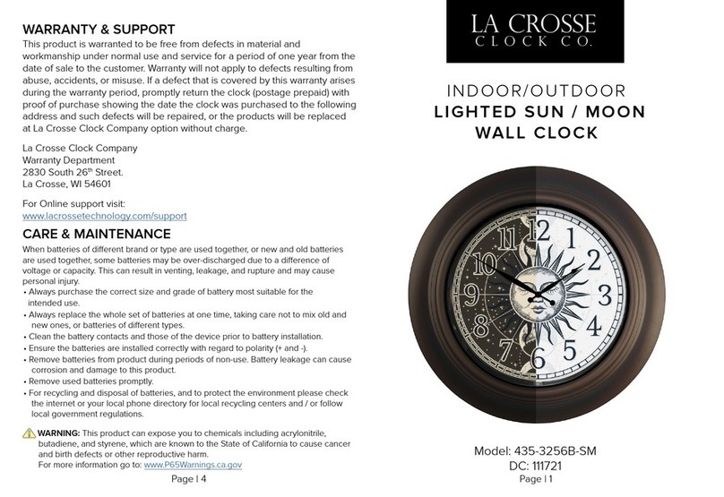 LA CROSSE CLOCK 435-3256B-SM User manual LA CROSSE CLOCK 435-3256B-SM User manual