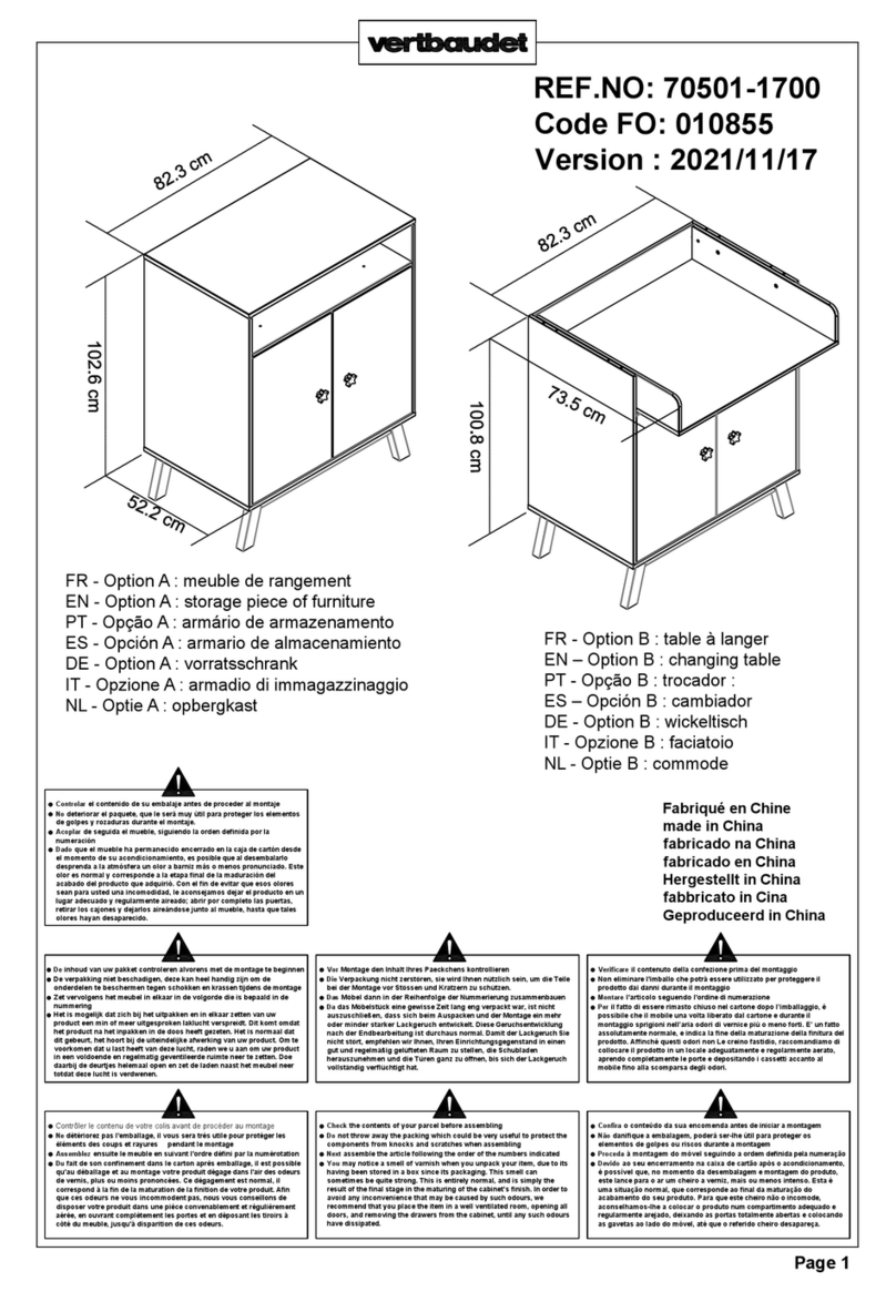 VERTBAUDET 70501-1700 User manual VERTBAUDET 70501-1700 User manual