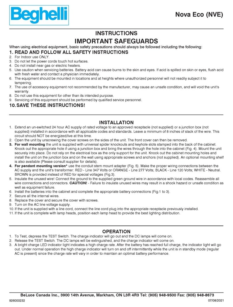 Beghelli Nova Eco User manual