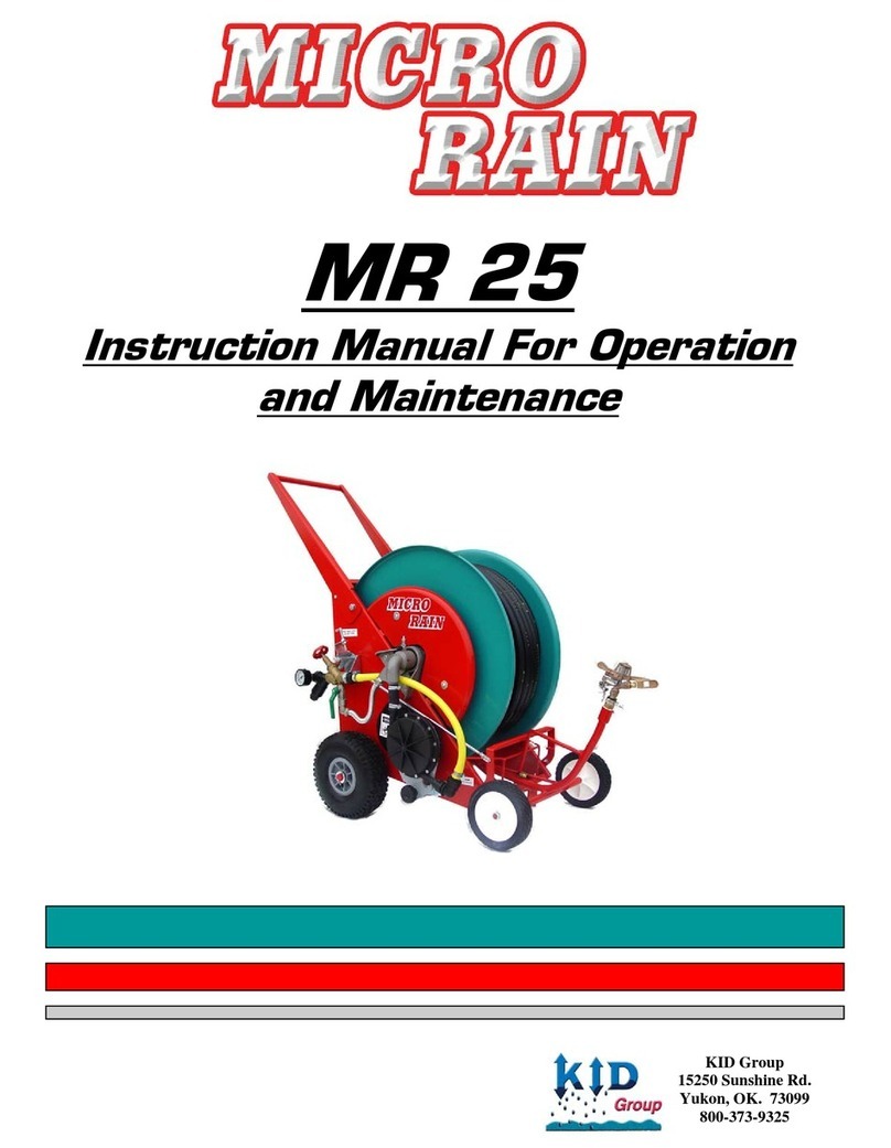 Micro Rain MR 25 INSTRUCTION MANUAL FOR OPERATION AND MAINTENANCE