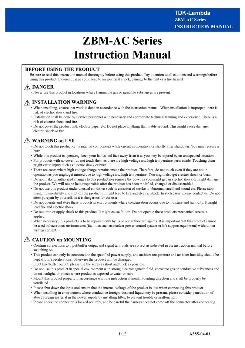 TDK-Lambda ZBM-AC Series User manual