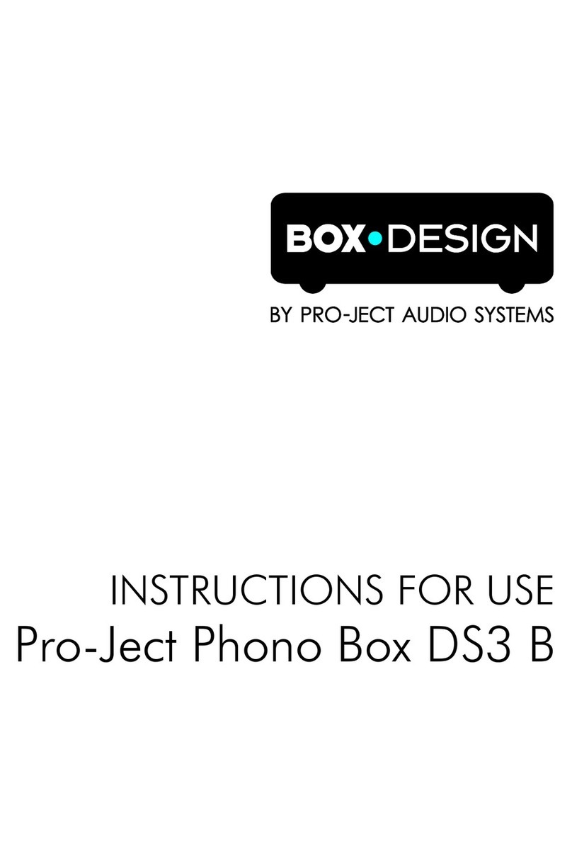 Pro-Ject Audio Systems BOX DESIGN Phono Box DS3 B Instructions for use