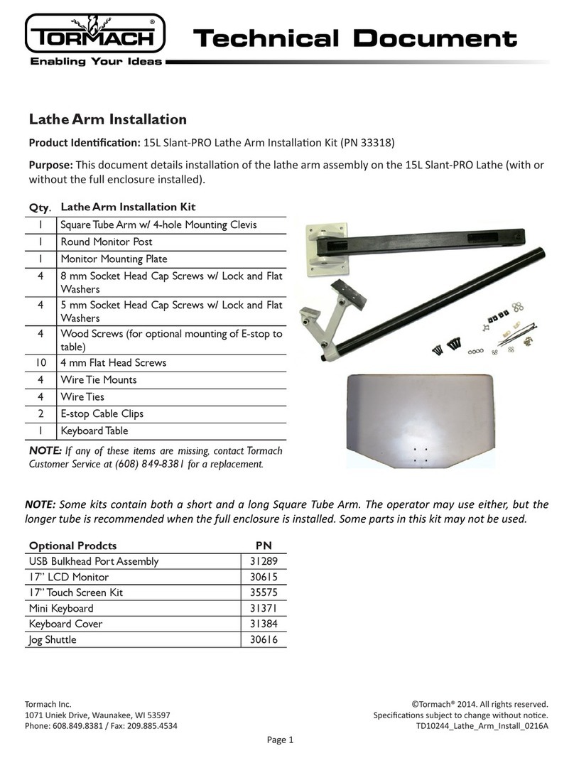 Tormach 33318 Technical document