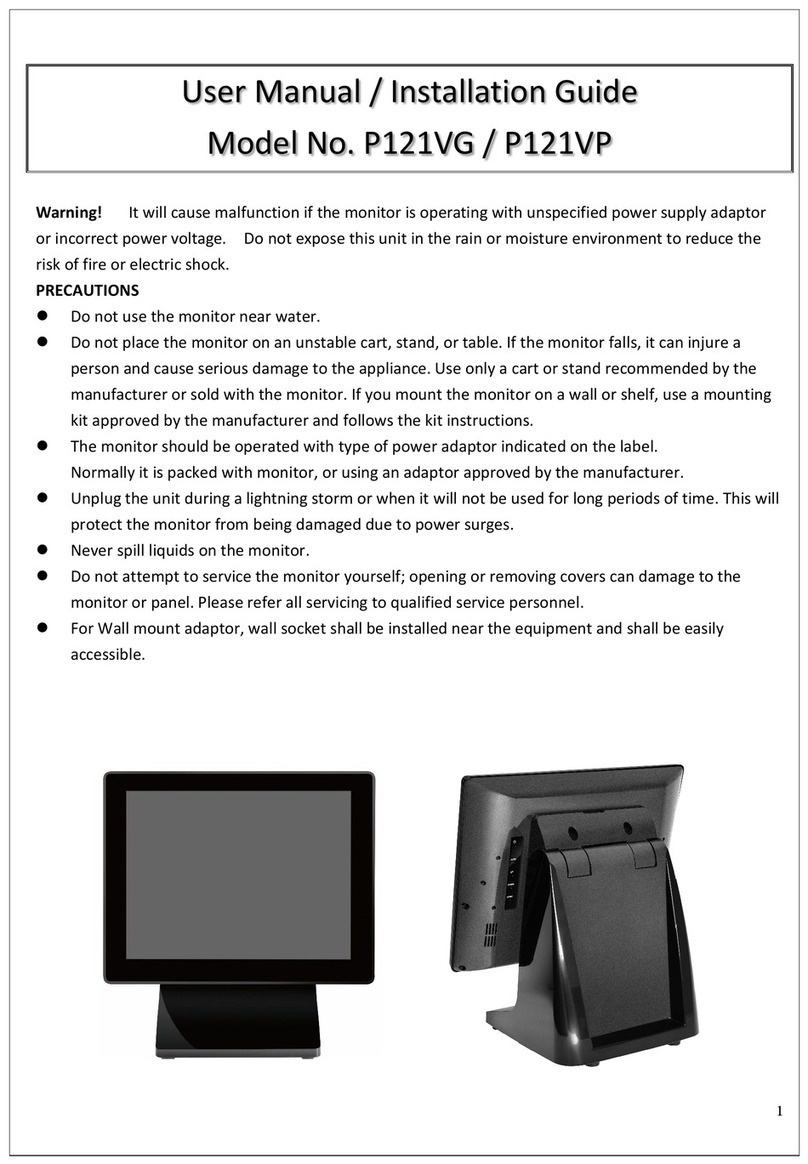 Phistek P121VG Installation and operating instructions