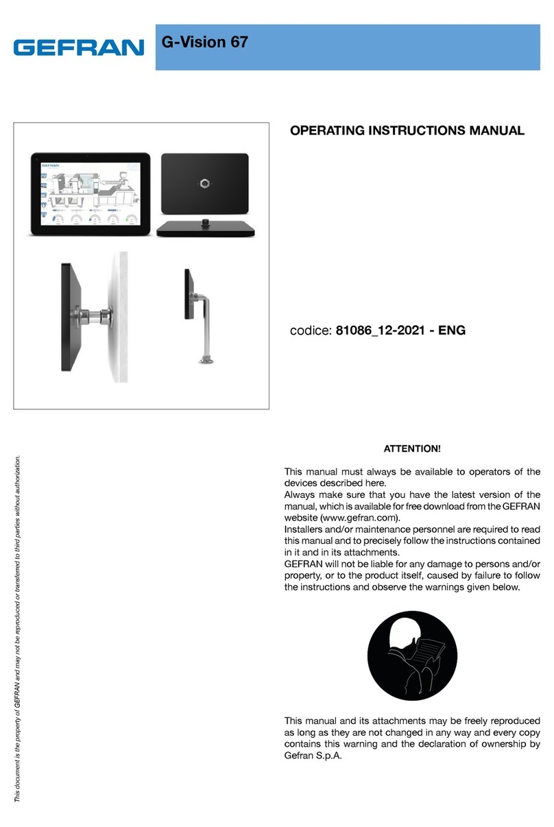 gefran G-Vision 67-070 Instruction Manual