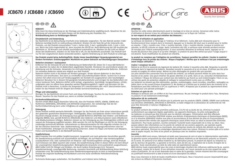 Abus JC8670 quick start guide