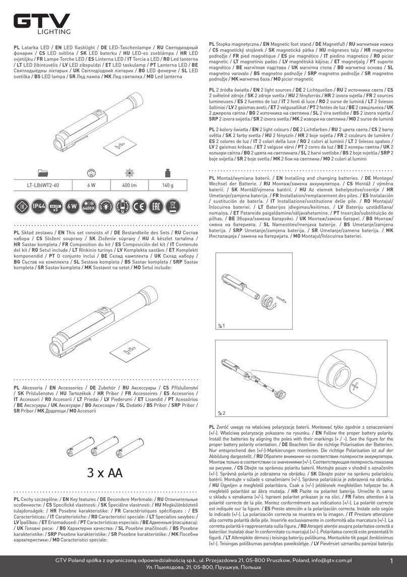 GTV LT-LB6WT2-60 User manual