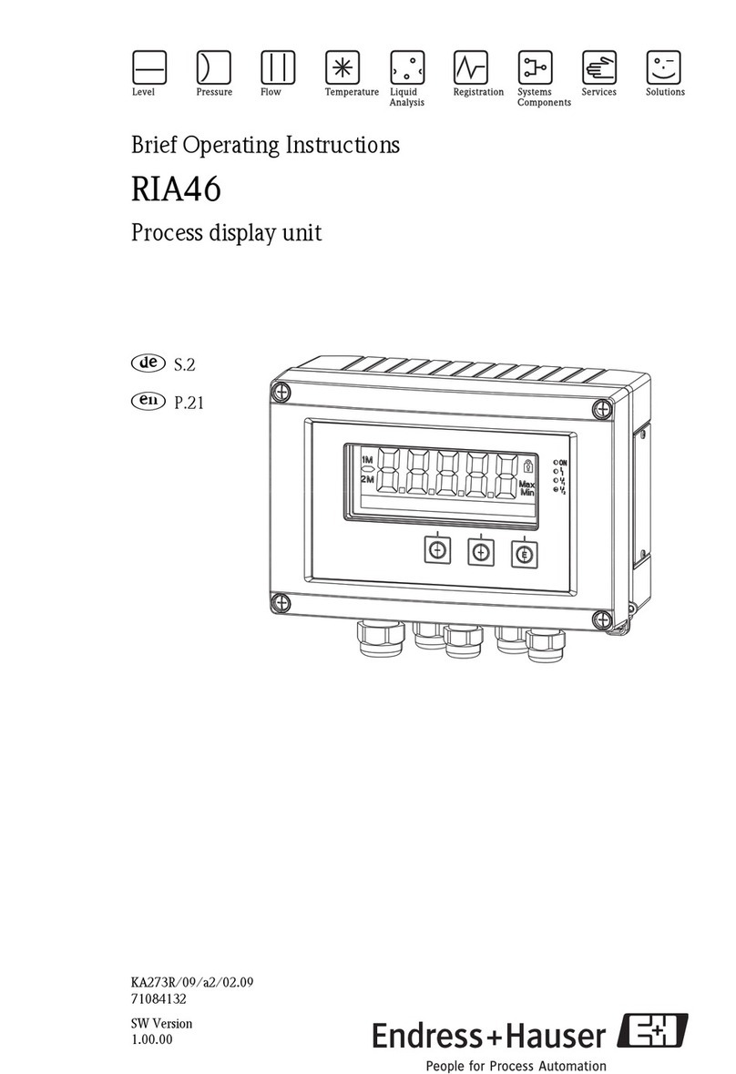 Endress+Hauser RIA46 Brief operating instructions