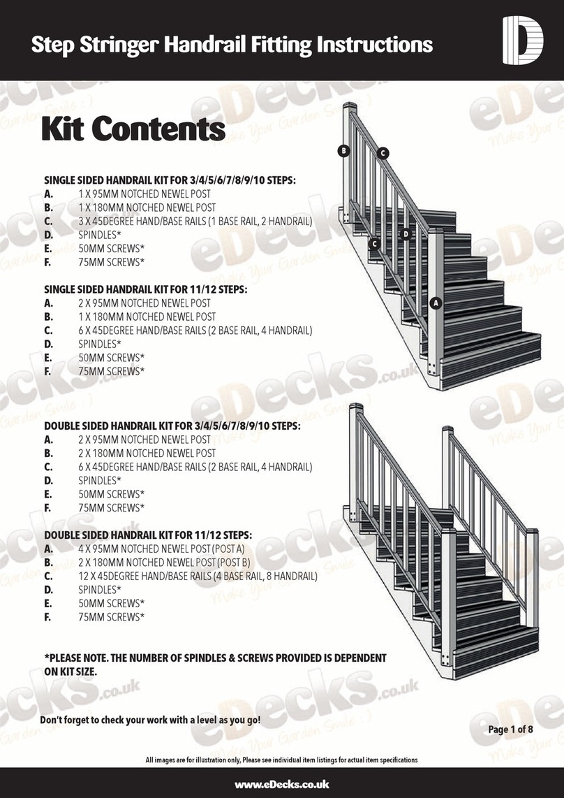 eDecks Step Stringer Handrail Fitting instructions eDecks Step Stringer Handrail Fitting instructions