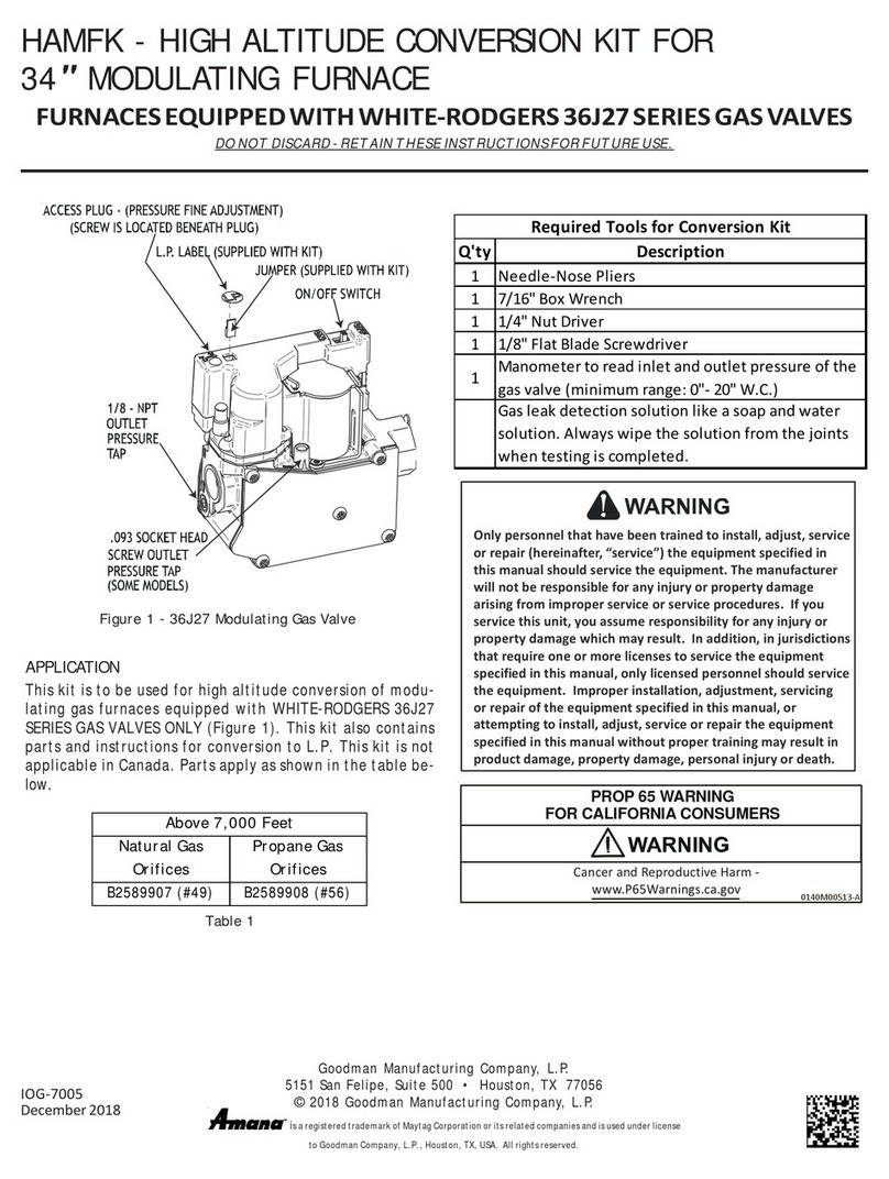 Goodman HAMFK User manual