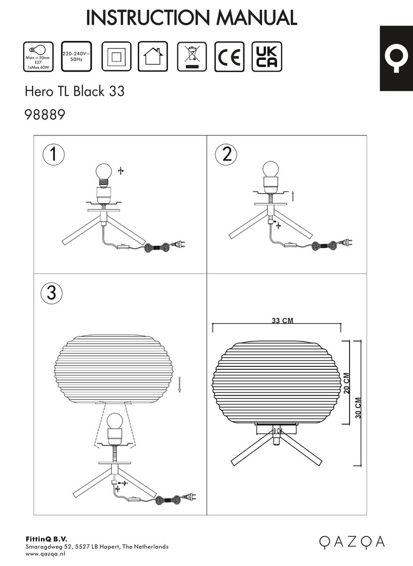 Qazqa Hero TL Black 33 User manual