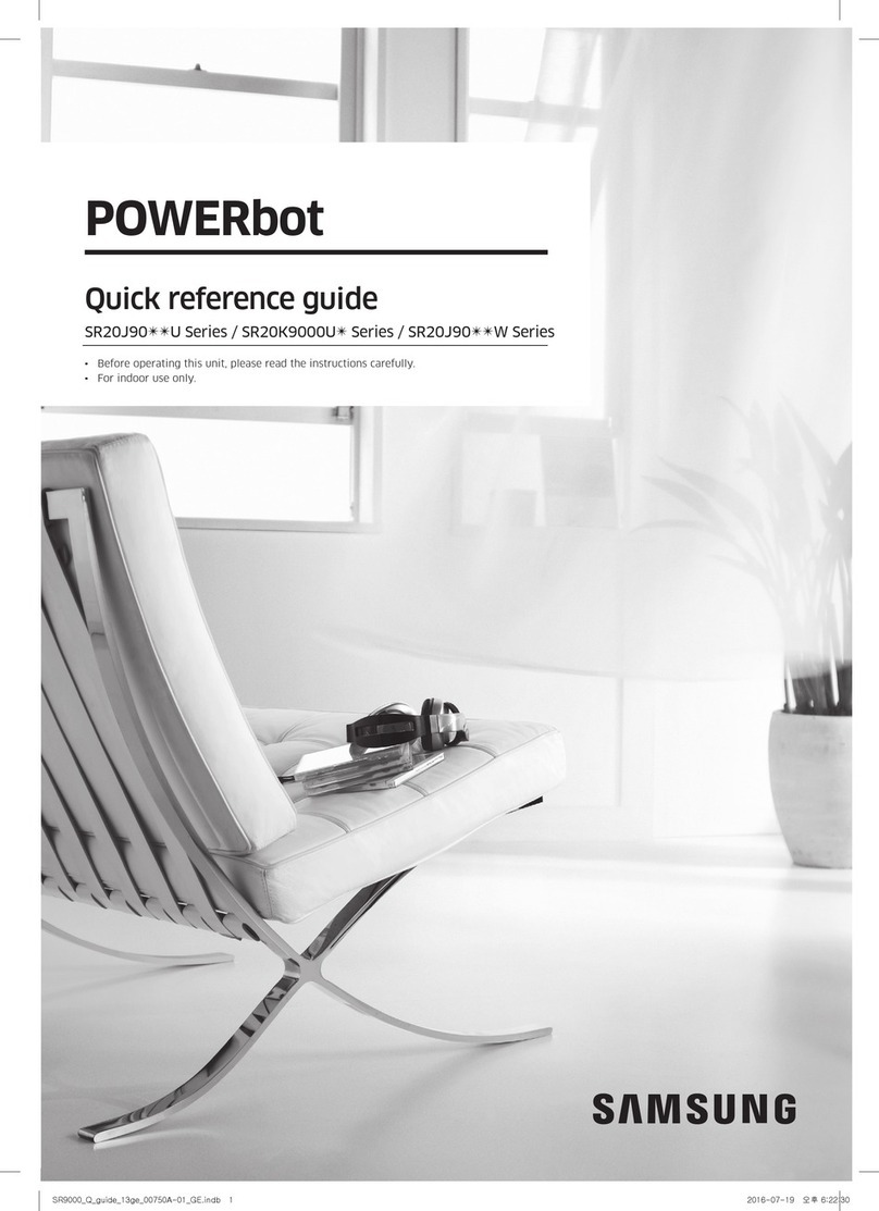 Samsung POWERbot SR20J90U Series Quick reference guide