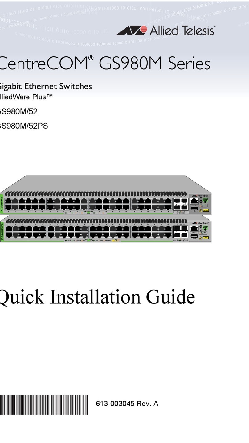 Allied Telesis CentreCOM GS980M Series Quick installation guide