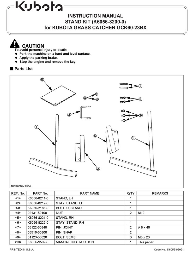 Kubota K6056-8200-0 instruction manual