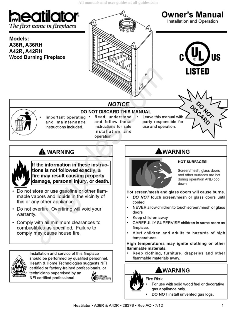 Heatilator A36R owner's manual Heatilator A36R owner's manual