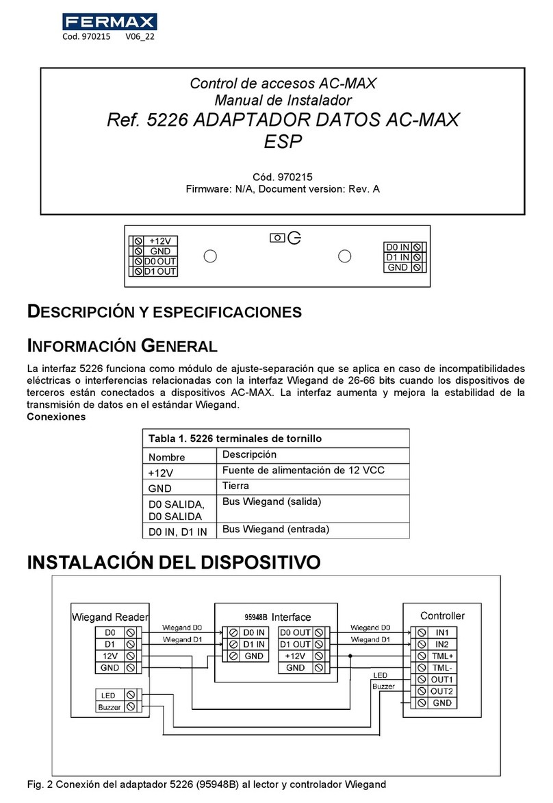 Fermax 5226 Installer manual