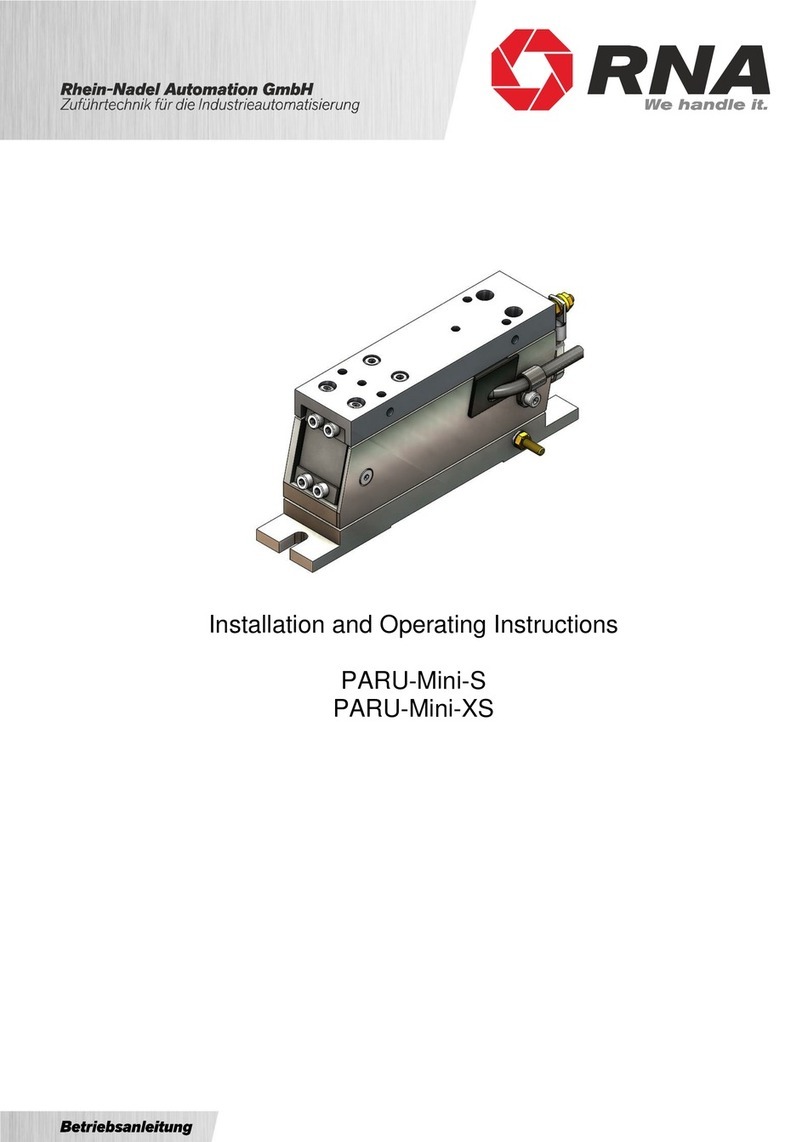 RNA PARU-Mini-S Installation and operating instructions