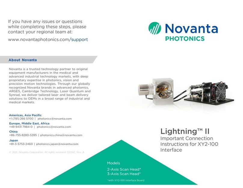 Novanta Lightning II XY2-100 Important instructions