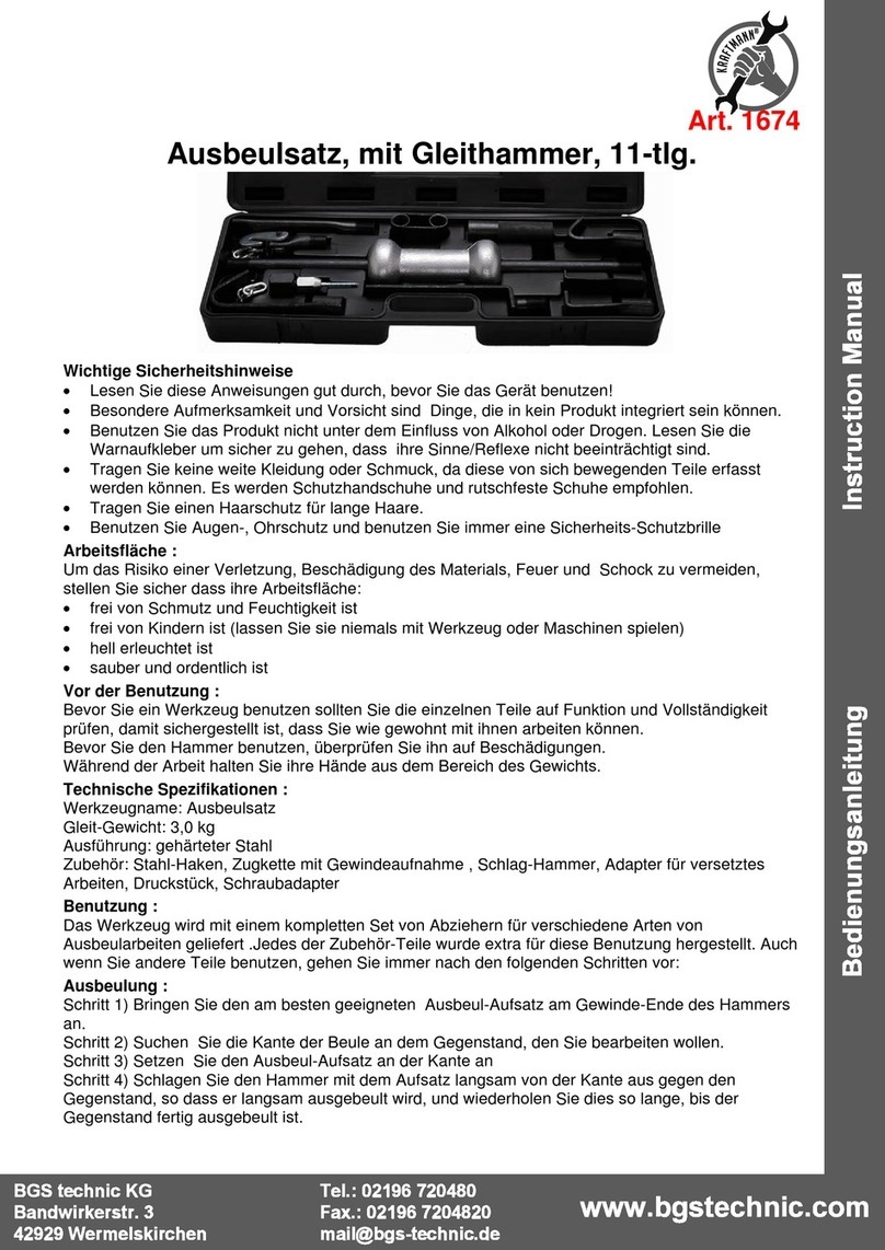 BGS technic 1674 instruction manual