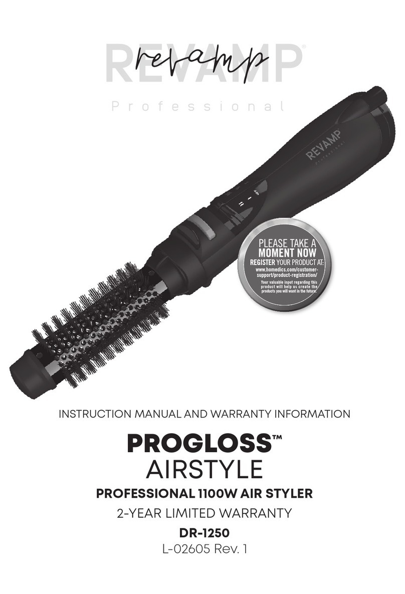 Revamp PROGLOSS AIRSTYLE DR-1250 Instruction Manual