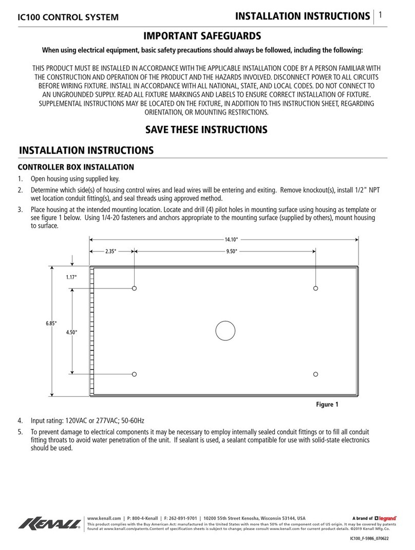 kenall Indigo-Clean IC100 User manual