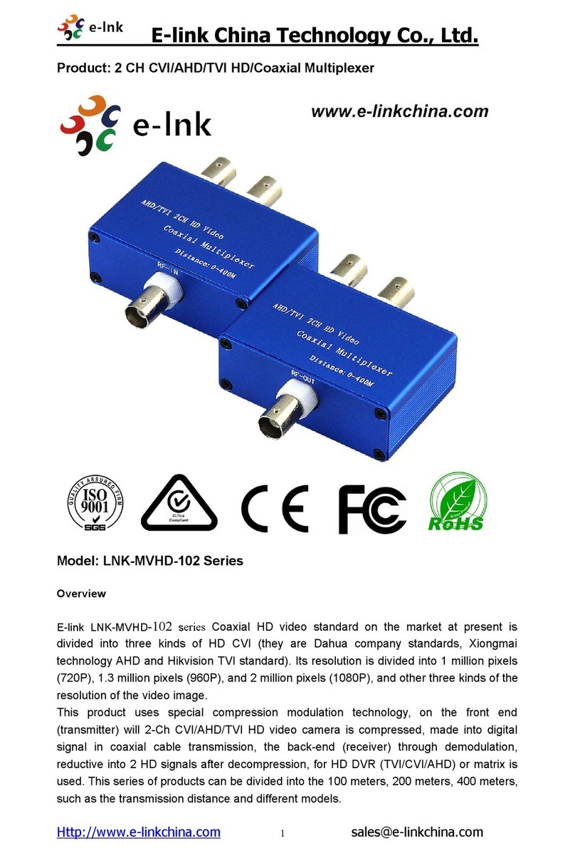 elink LNK-MVHD-102 Series quick start guide