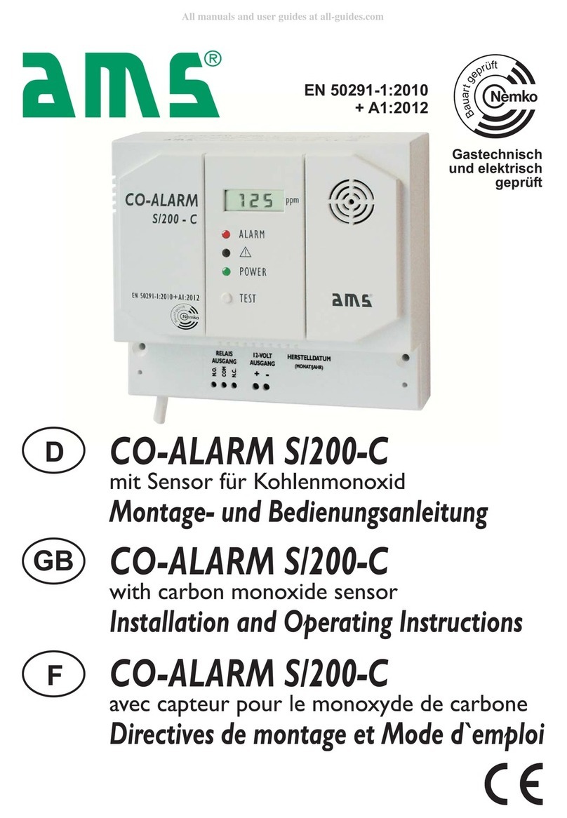 AMS CO-ALARM S/200-C Installation and operating instructions