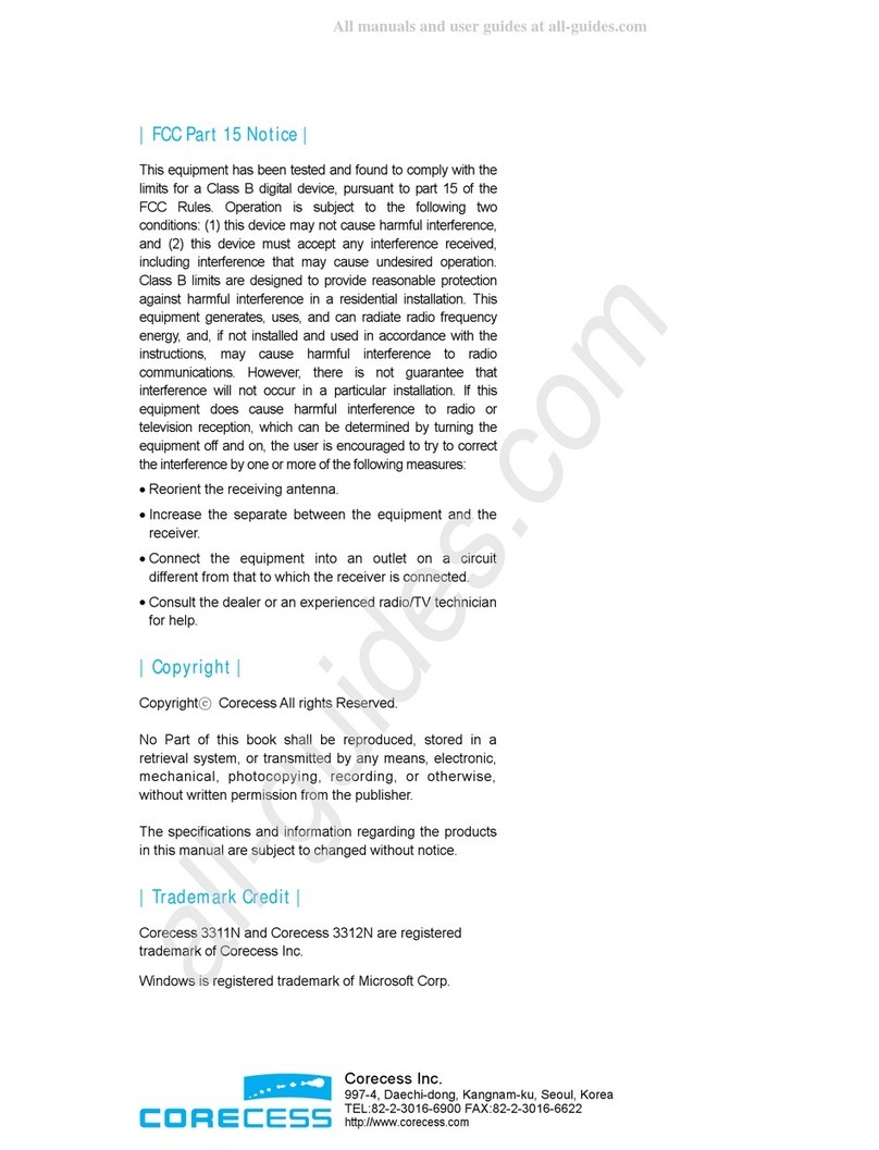 Corecess 3311N manual