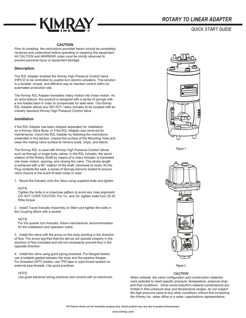 Kimray R2L quick start guide