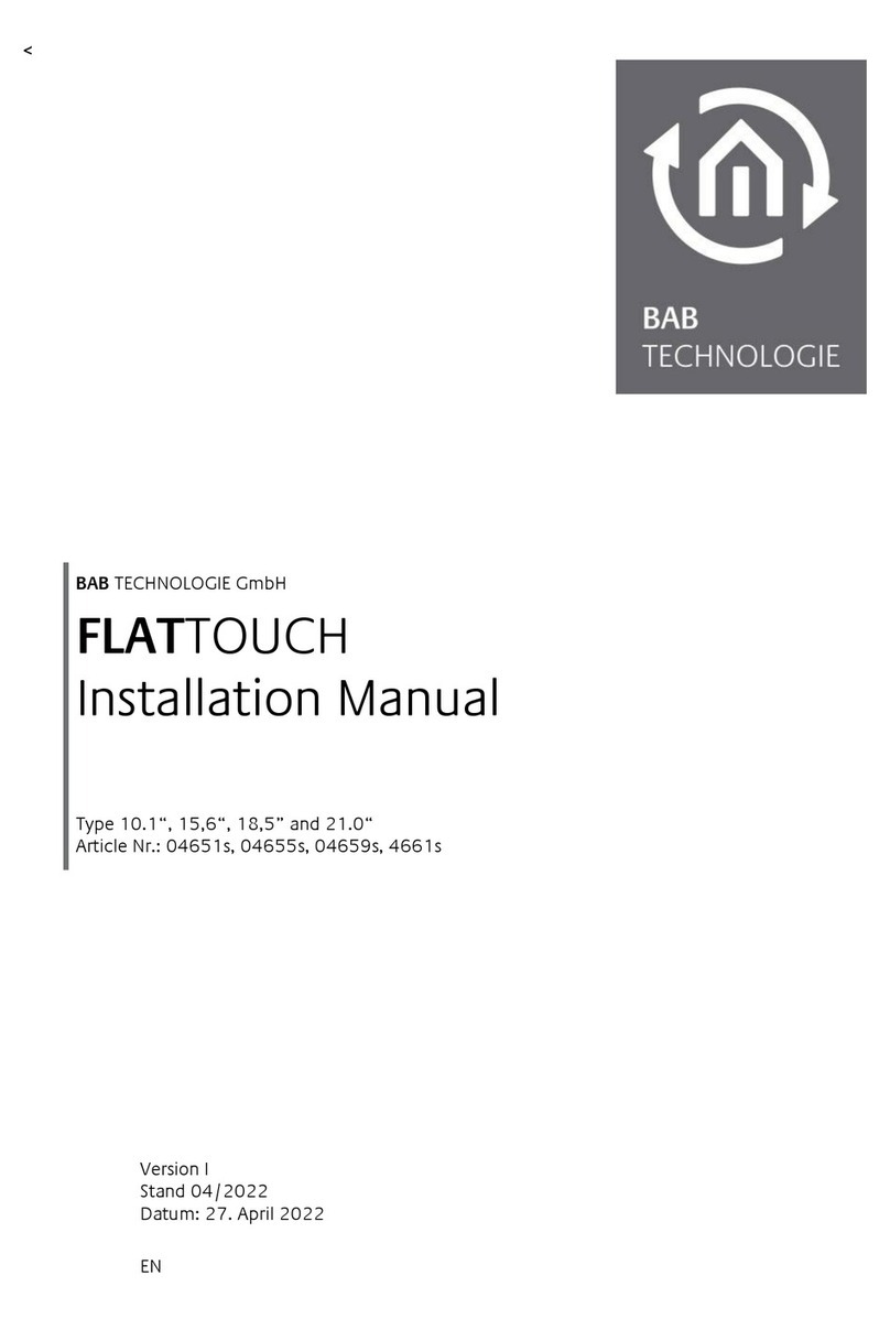 BAB TECHNOLOGIE FLATTOUCH 101 User manual
