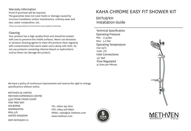 METHVEN KAHA EKIT08/KH User manual METHVEN KAHA EKIT08/KH User manual