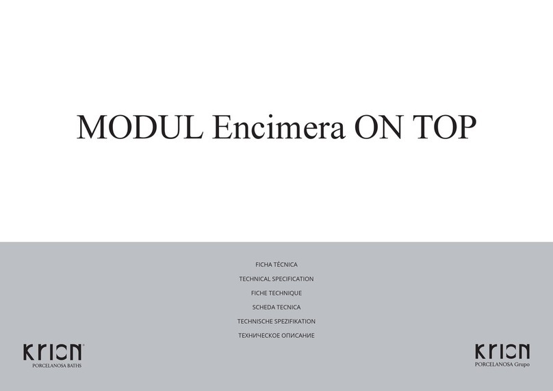 KRION MODUL ON TOP Technical specification