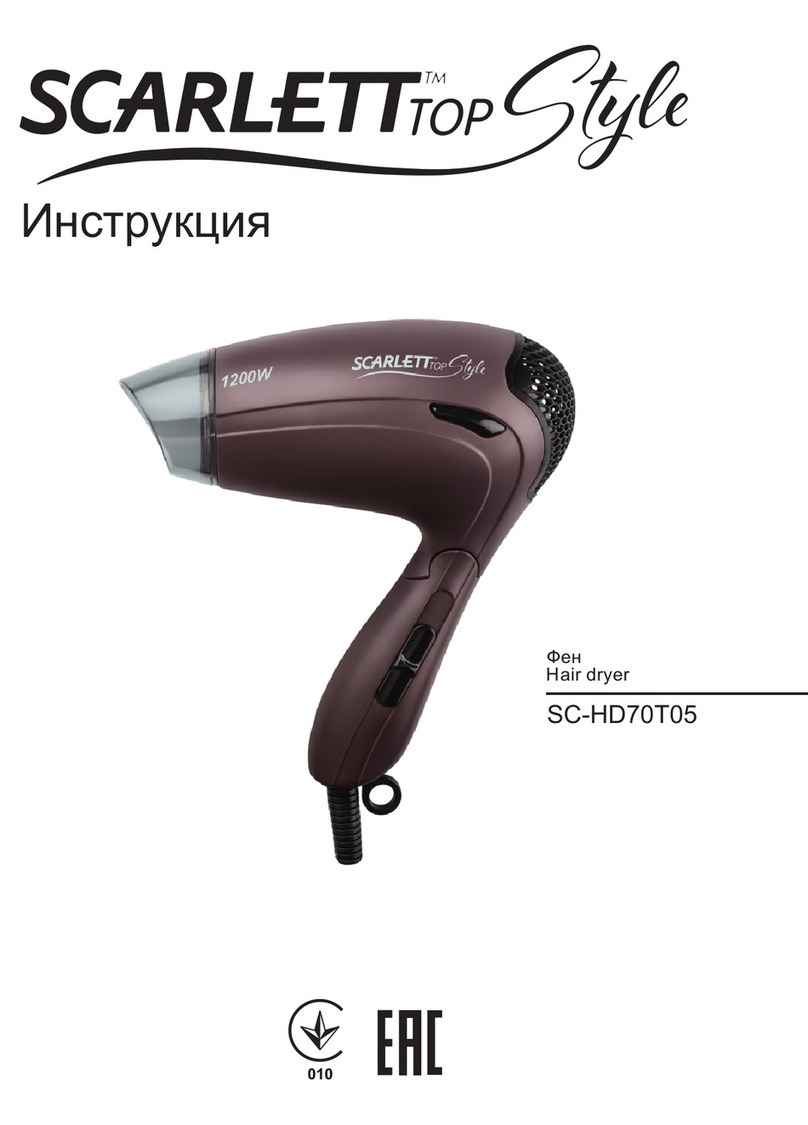 Scarlett TOP Style SC-HD70T05 User manual