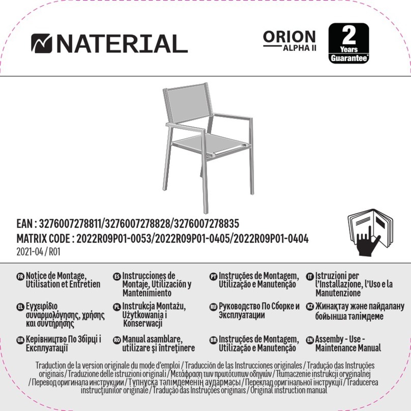 Naterial ORION ALPHA II 3276007278811 Assembly manual Naterial ORION ALPHA II 3276007278811 Assembly manual
