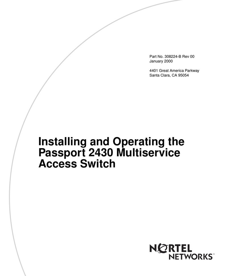 Nortel Passport 2430 Installing and operating instructions