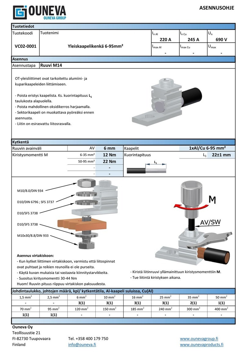 OUNEVA VC02-0001 installation guide