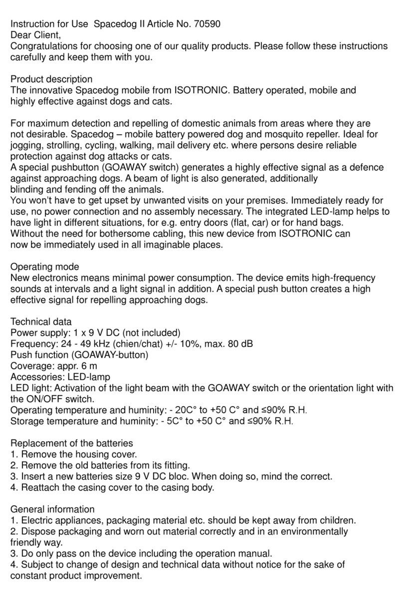 Isotronic Spacedog II Instructions for use
