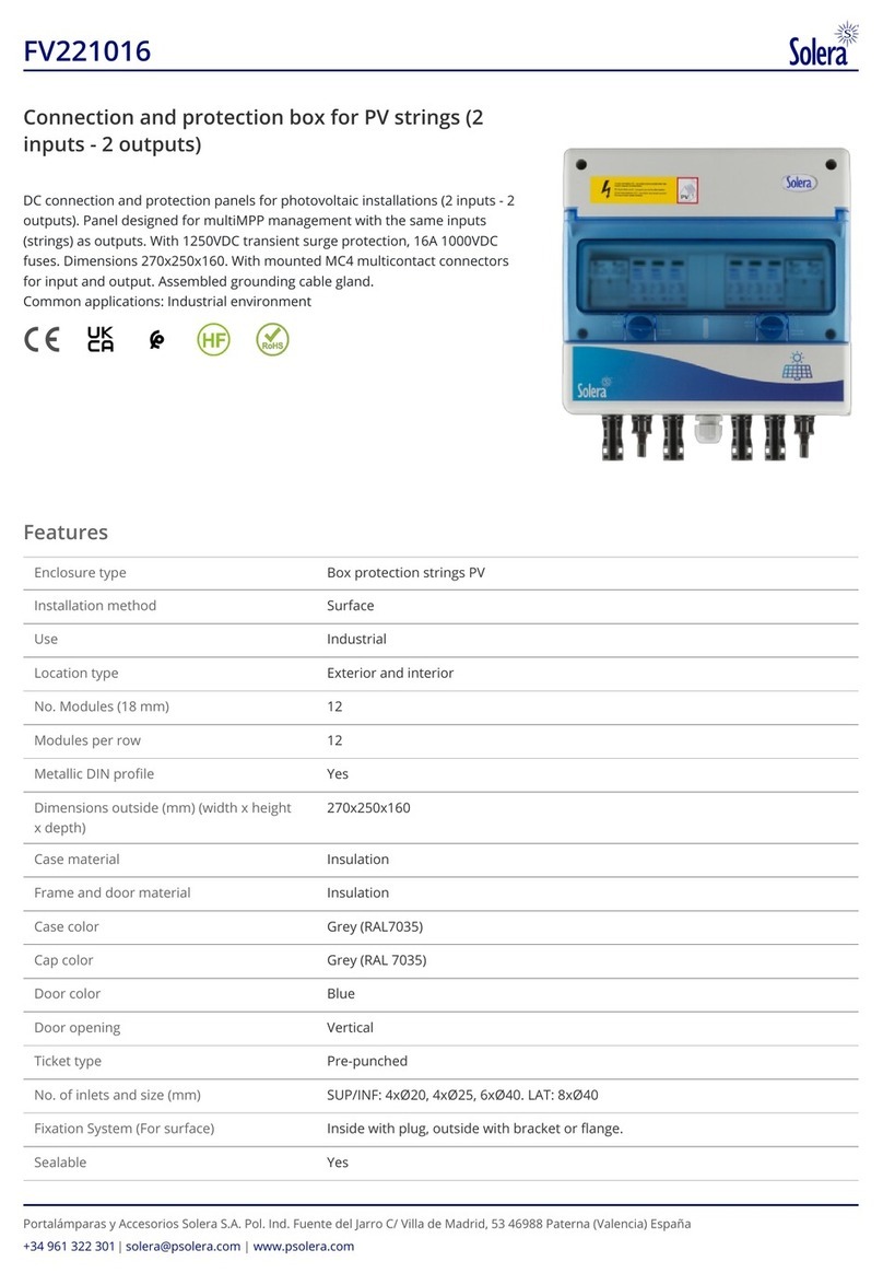 Solera FV221016 quick start guide