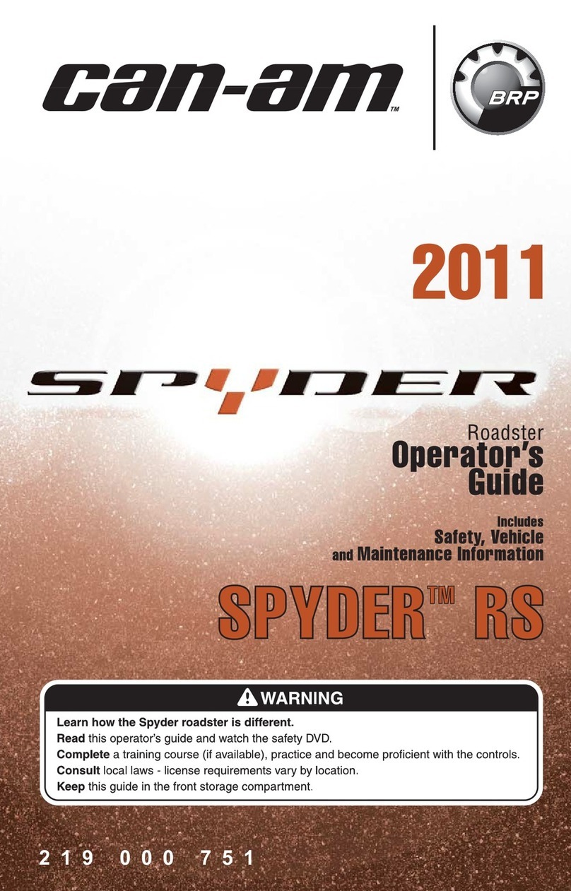 Can-Am SPYDER RS Operator's guide