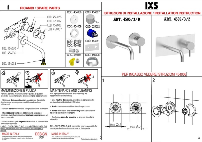 BELLOSTA IXS 4505/3/B Installation instruction