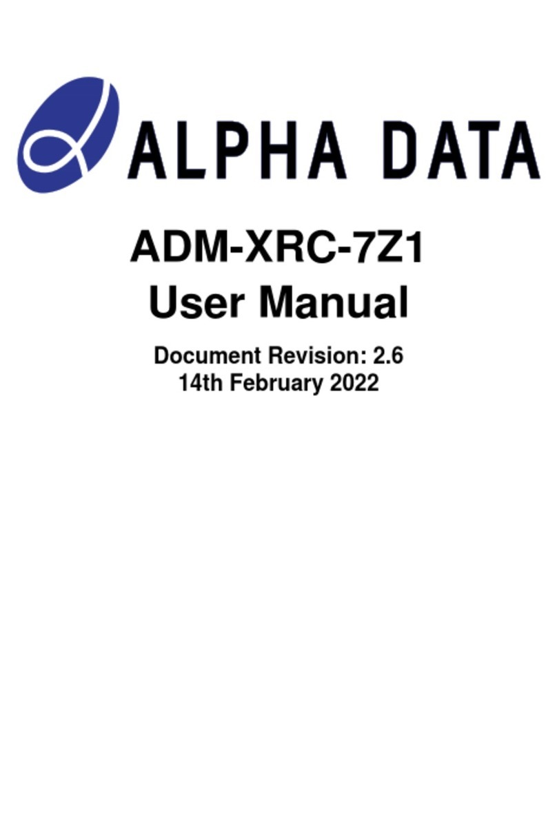 Alpha Data ADM-XRC-7Z1 User manual