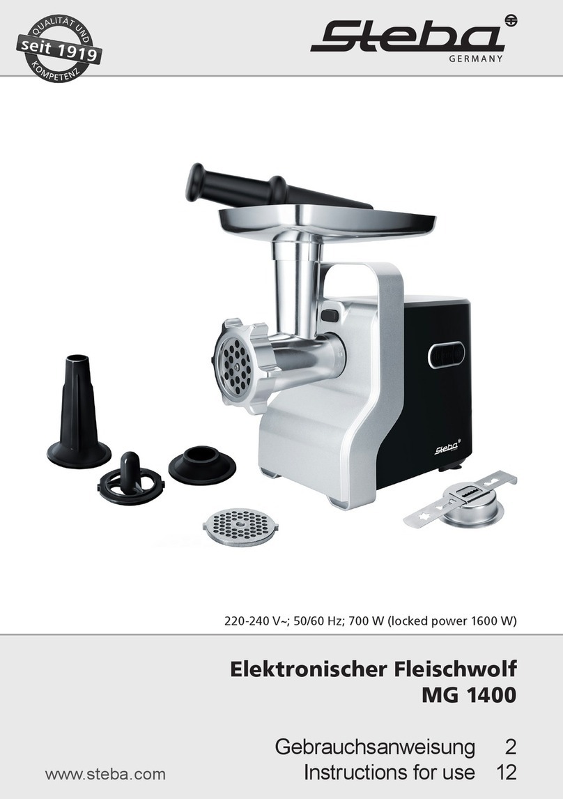 Steba MG 1400 User manual