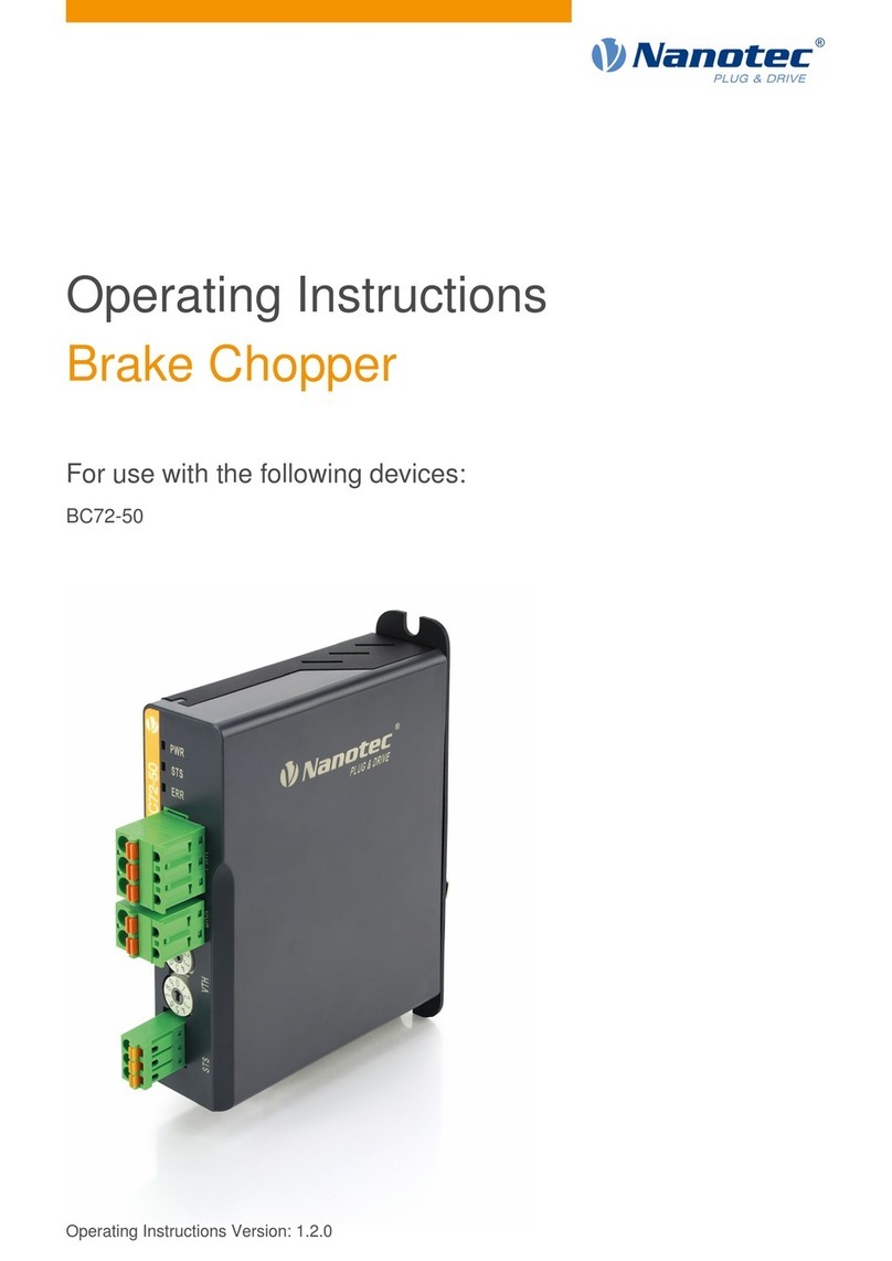NANOTEC BC72-50 operating instructions
