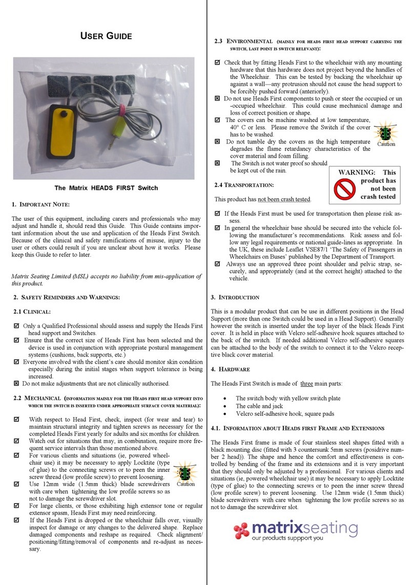 Matrix Seating HEADS FIRST user guide