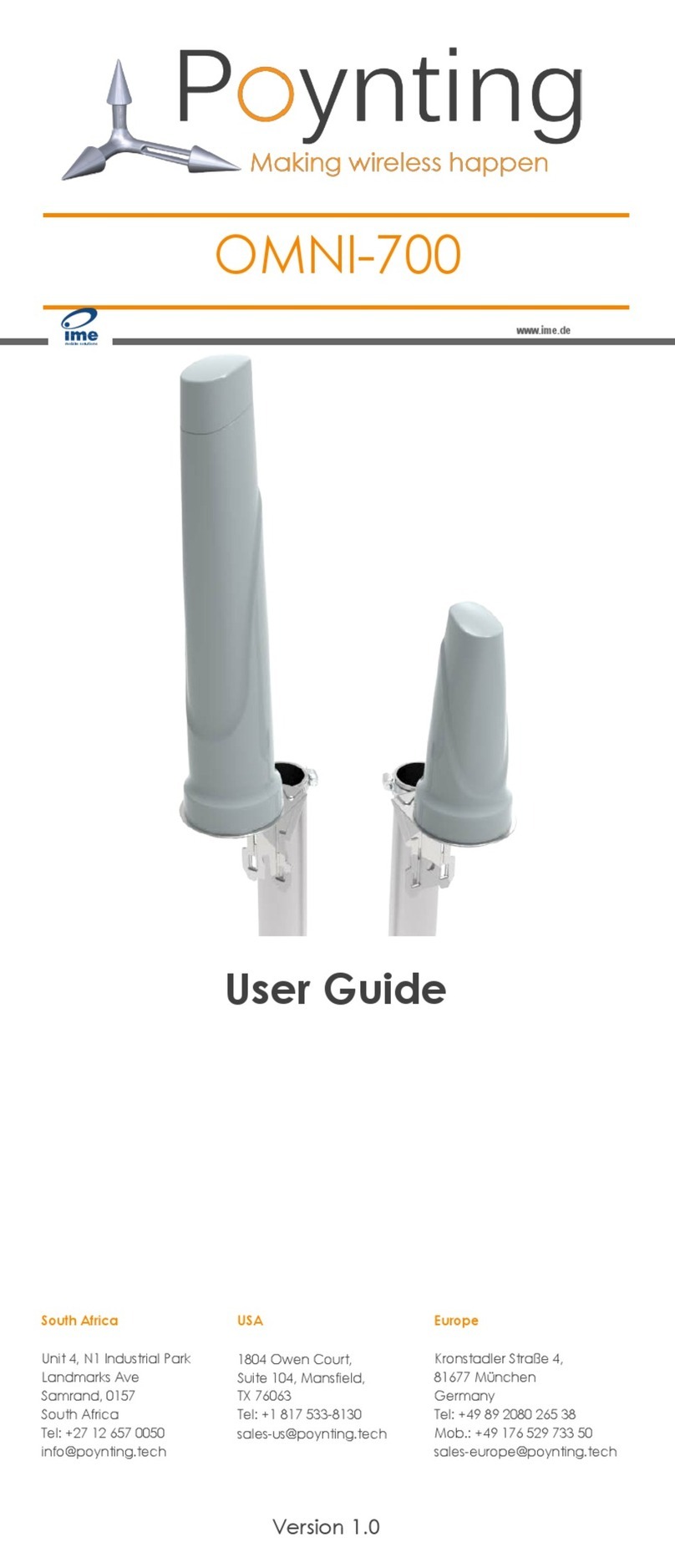 Poynting OMNI-700 Series User manual