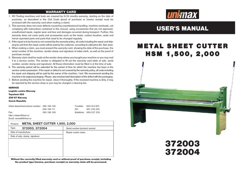 Unimax 372003 user manual
