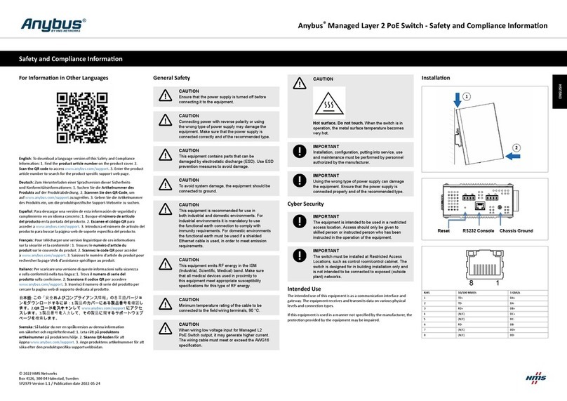 HMS Anybus AWB5005 Compliance and Safety Instructions